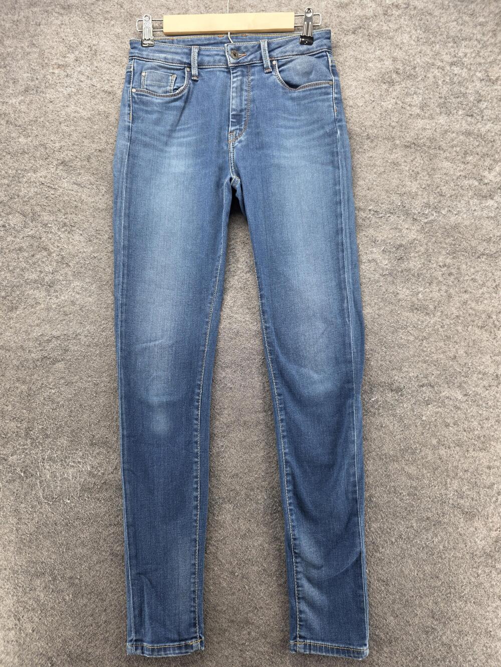 Pepe Jeans Jeans Womens 28 Blue Medium Regent Skinny High Waist 30 Inseam